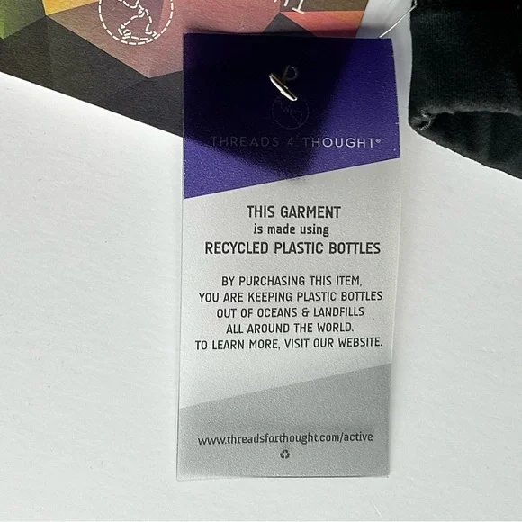 🌸NWT Threads 4 Thought Print Leggings. Black/ Multi. Size: Small - Picture 5 of 9